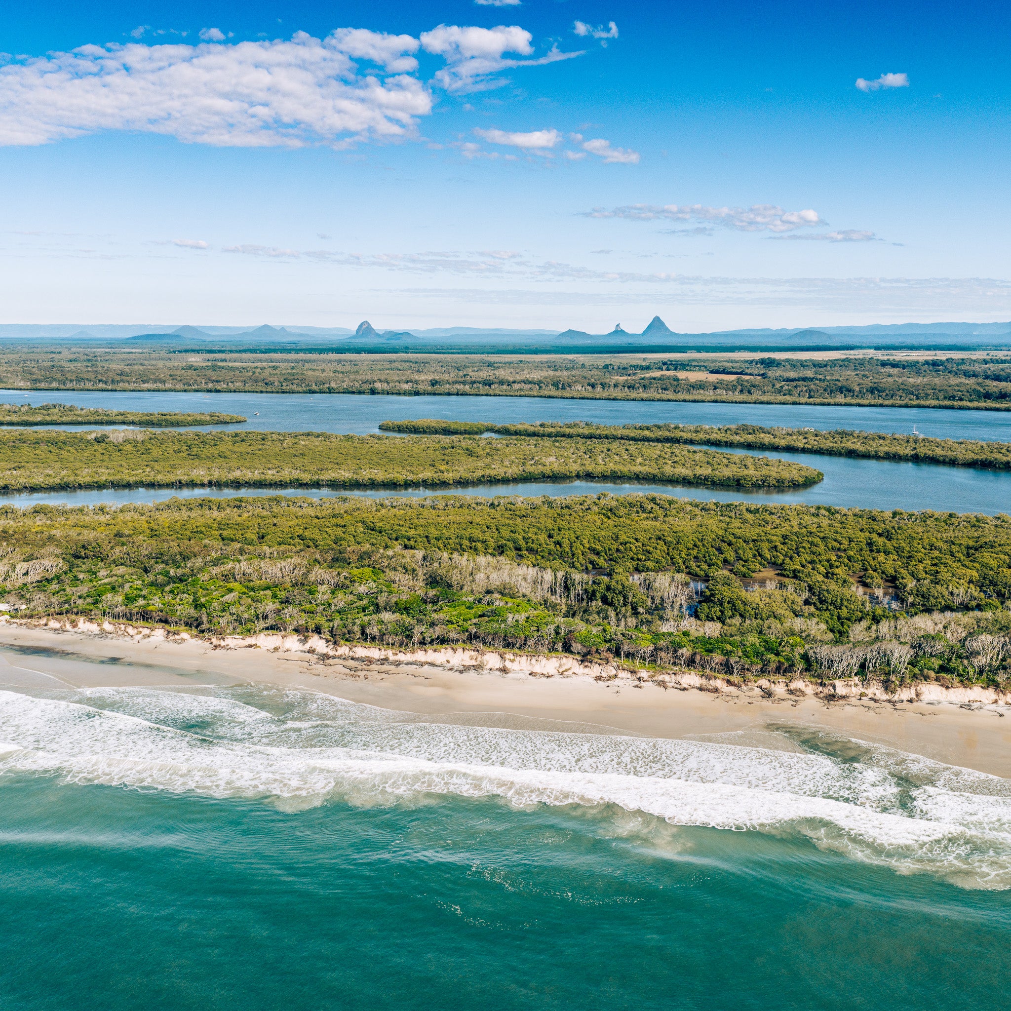 Bribie Island & Glass House Mountains Photograph
