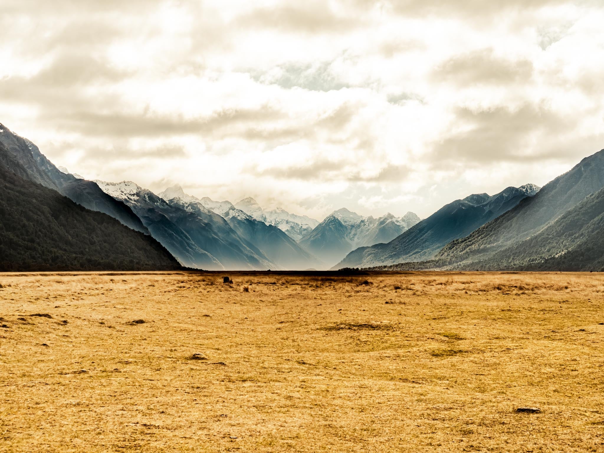 South Island Mountains in Distance
