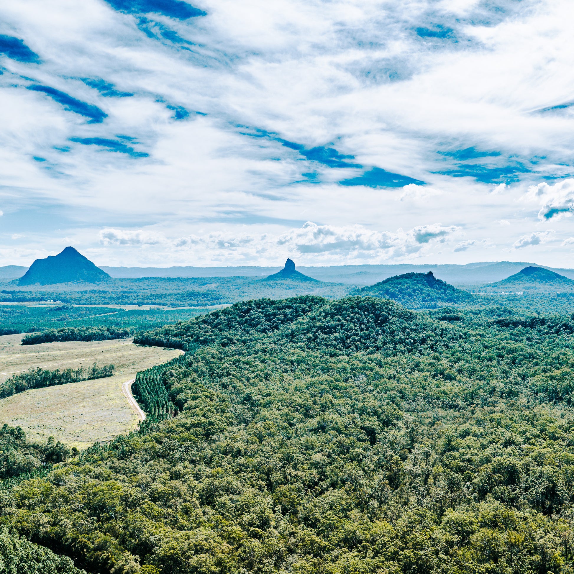 Glass House Mountains Panorama 